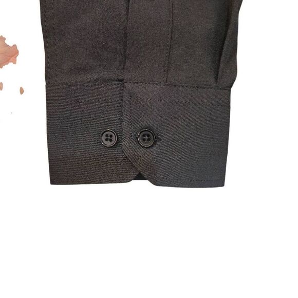 Tom Baine Men's Black Poly/Spandex Slim Fit Performance Stretch Button Down Shir - Picture 12 of 16